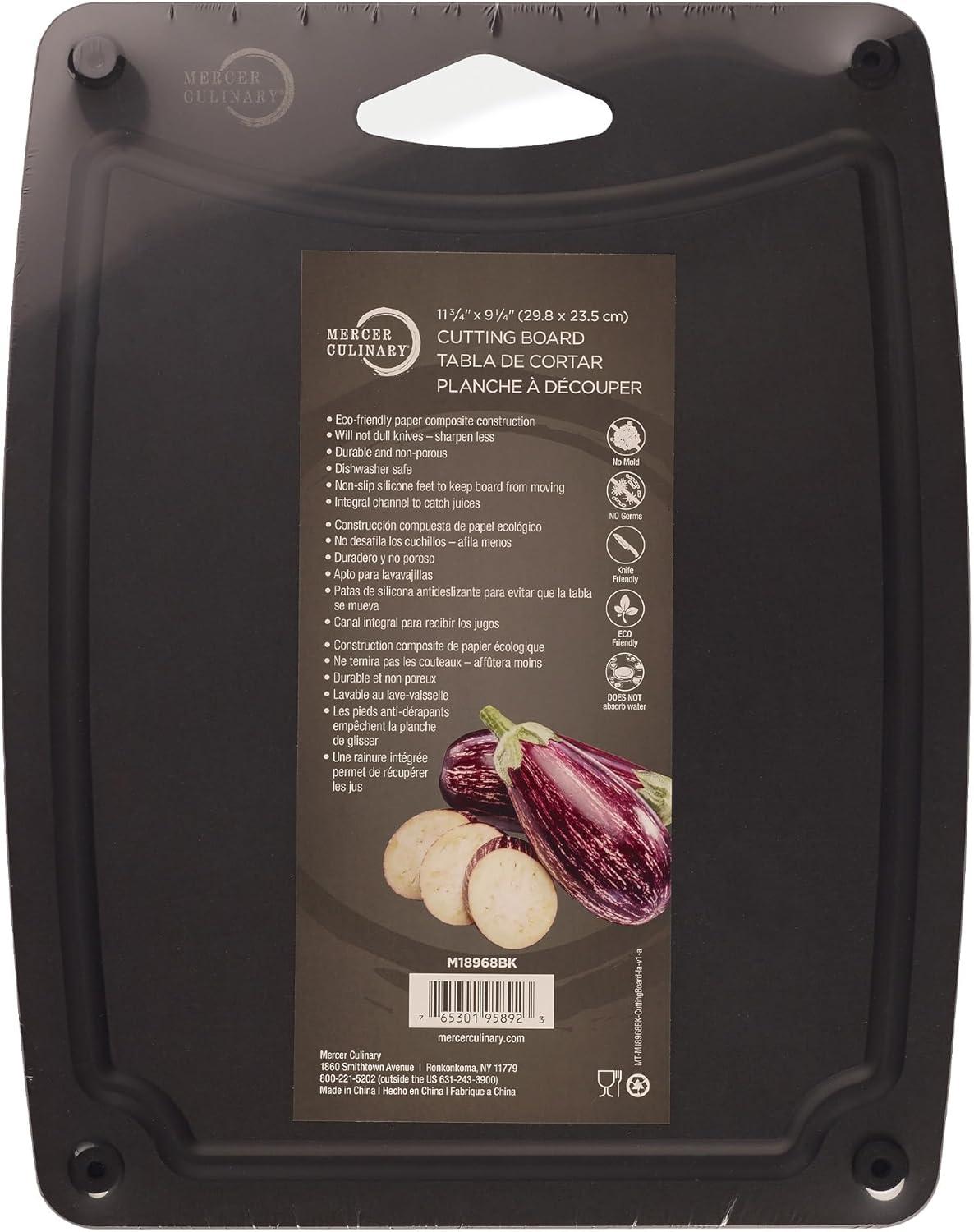 image:imageMercer Culinary Composite Cutting Board 14 916 x 10 1316 with Non Slip Feet and Juice Groove MediumBlack with Non Slip Feet and Juice Groove