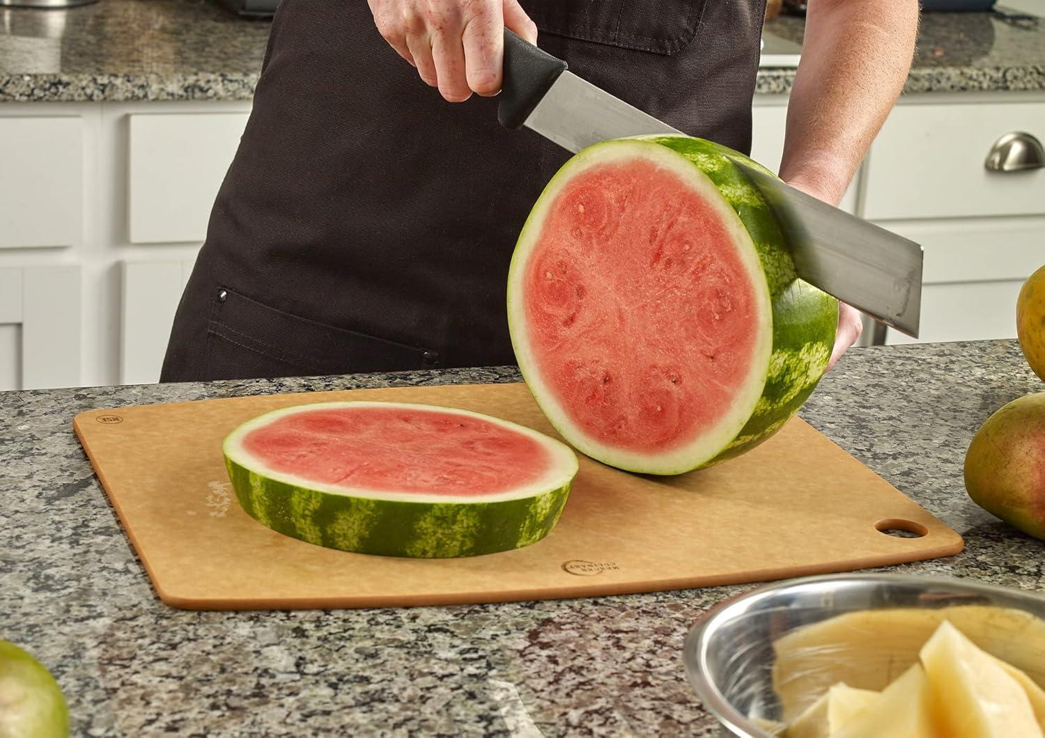 image:imageMercer Culinary Composite Cutting Board 14 916 x 10 1316 with Non Slip Feet and Juice Groove MediumBrown