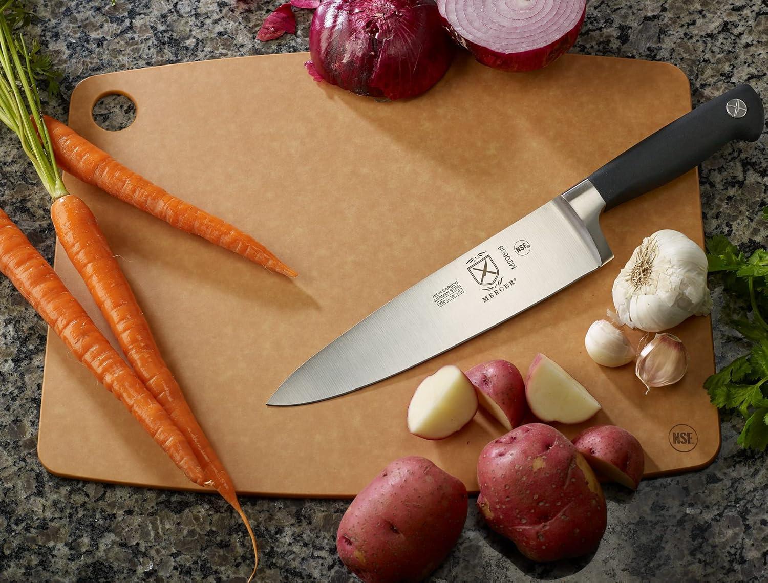 image:imageMercer Culinary Composite Cutting Board 14 916 x 10 1316 with Non Slip Feet and Juice Groove MediumBrown