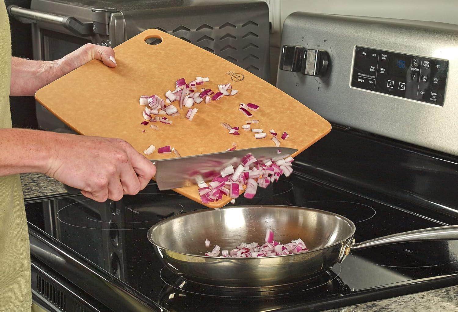 image:imageMercer Culinary Composite Cutting Board 14 916 x 10 1316 with Non Slip Feet and Juice Groove MediumBrown