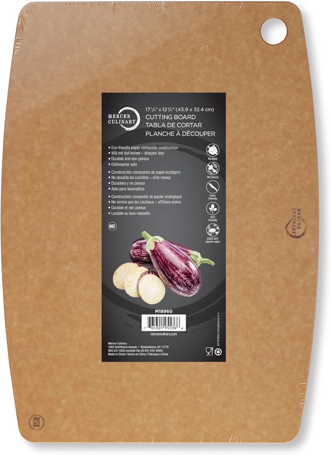 image:imageMercer Culinary Composite Cutting Board 14 916 x 10 1316 with Non Slip Feet and Juice Groove MediumBrown