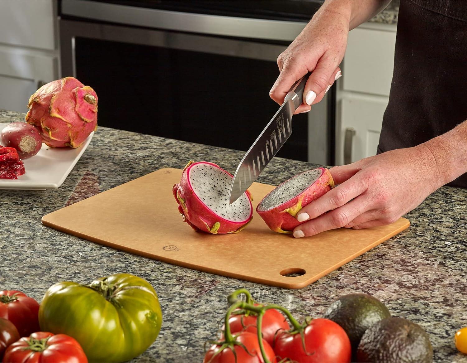 image:imageMercer Culinary Composite Cutting Board 14 916 x 10 1316 with Non Slip Feet and Juice Groove MediumBrown