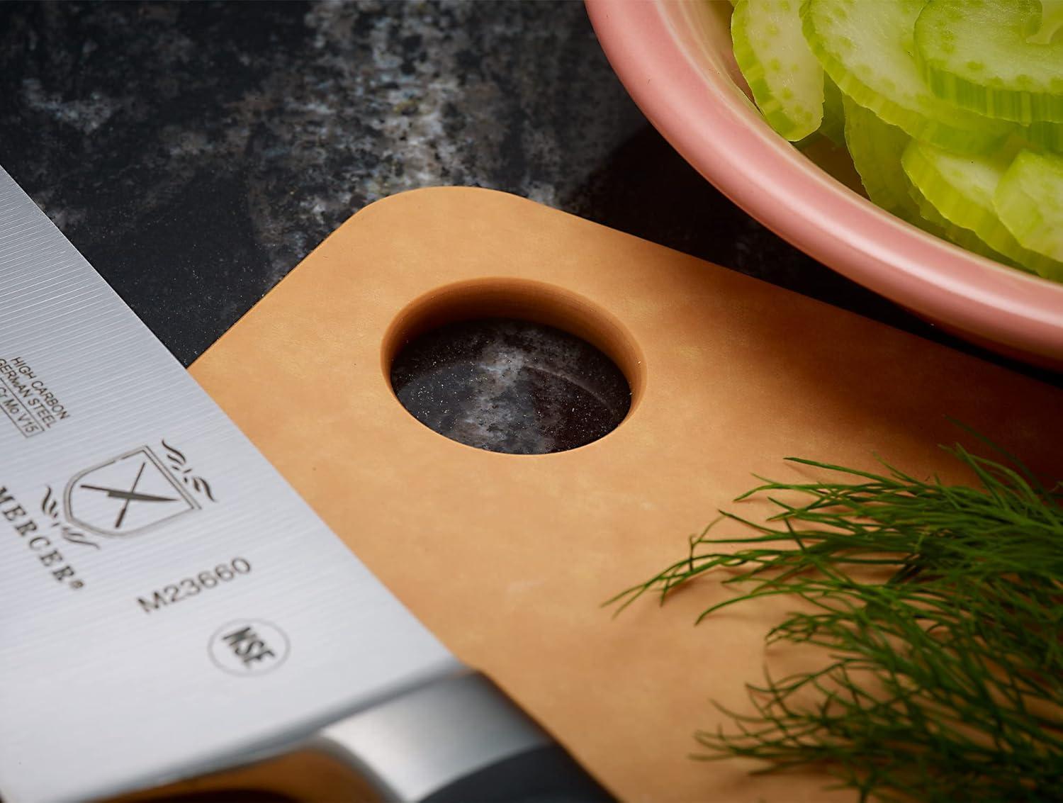 image:imageMercer Culinary Composite Cutting Board 14 916 x 10 1316 with Non Slip Feet and Juice Groove MediumBrown