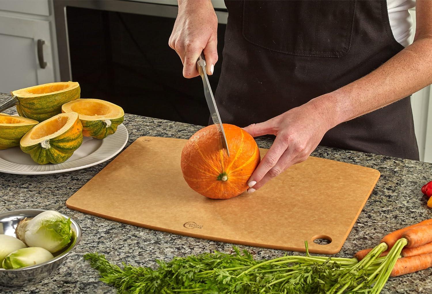 image:imageMercer Culinary Composite Cutting Board 14 916 x 10 1316 with Non Slip Feet and Juice Groove MediumBrown