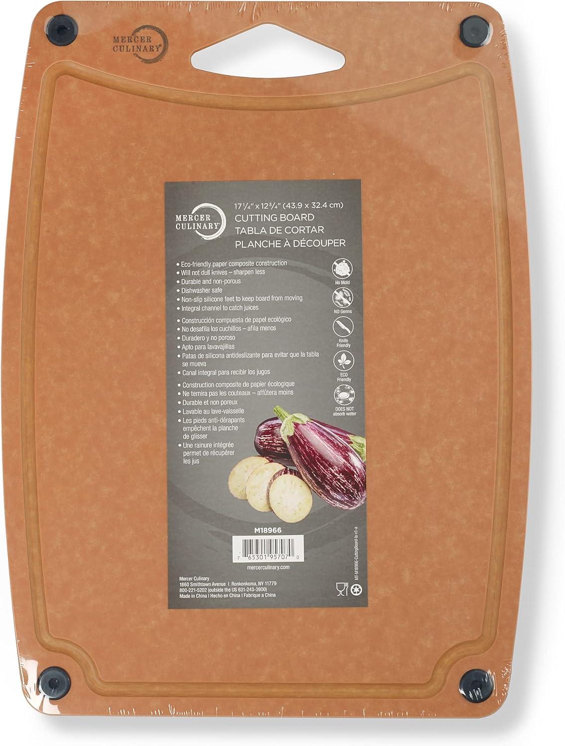 image:imageMercer Culinary Composite Cutting Board 14 916 x 10 1316 with Non Slip Feet and Juice Groove MediumBrown with Non Slip Feet and Juice Groove