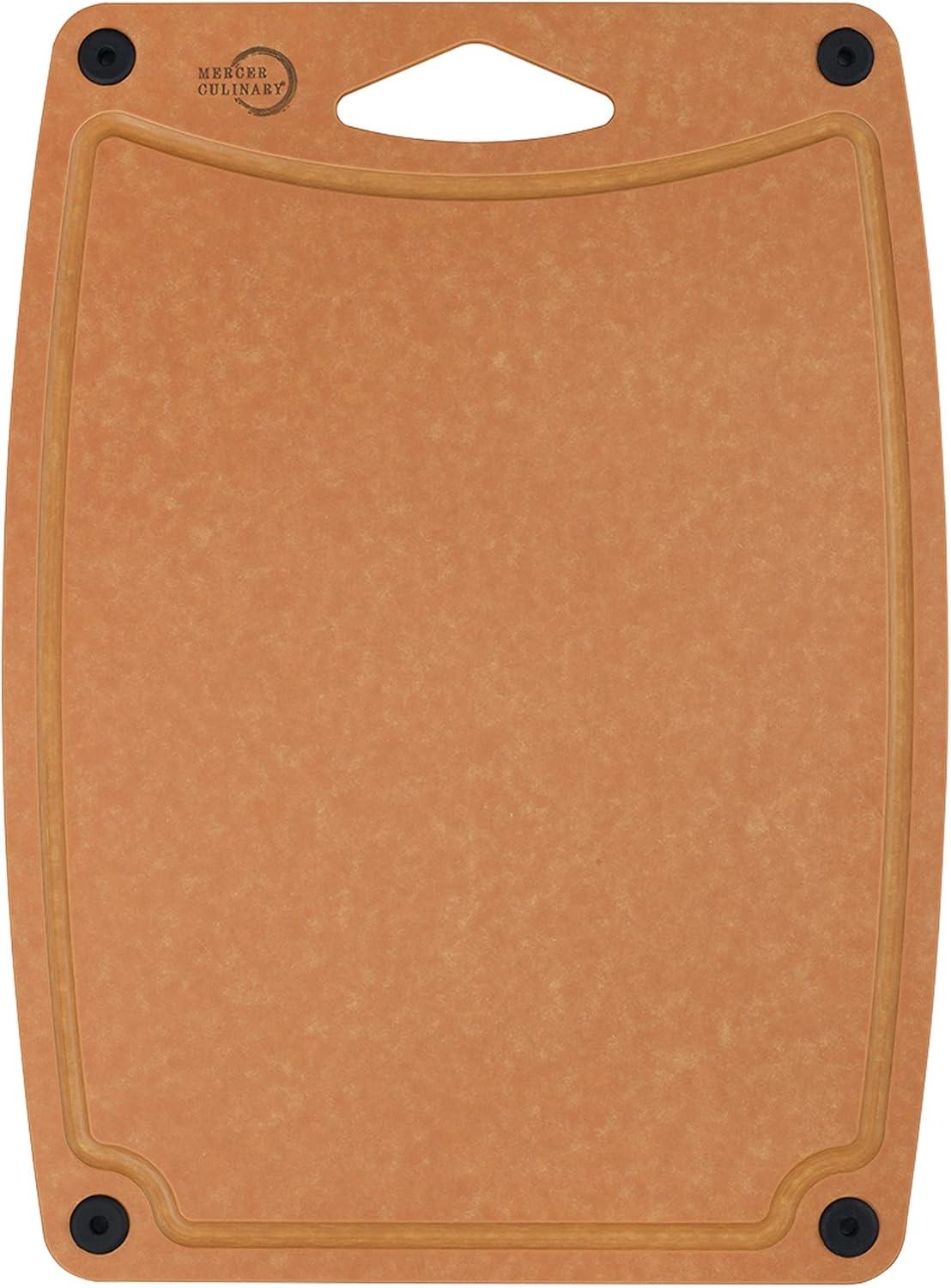 image:imageMercer Culinary Composite Cutting Board 14 916 x 10 1316 with Non Slip Feet and Juice Groove MediumBrown with Non Slip Feet and Juice Groove