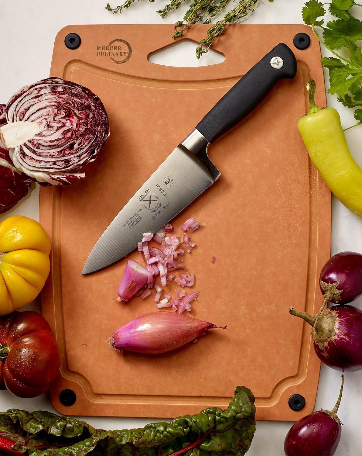 image:imageMercer Culinary Composite Cutting Board 14 916 x 10 1316 with Non Slip Feet and Juice Groove MediumBrown with Non Slip Feet and Juice Groove