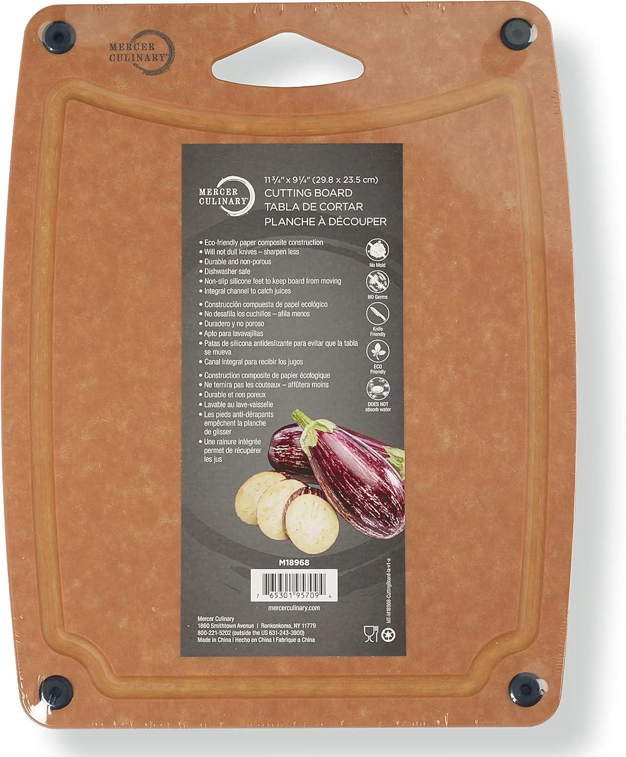 image:imageMercer Culinary Composite Cutting Board 14 916 x 10 1316 with Non Slip Feet and Juice Groove MediumBrown with Non Slip Feet and Juice Groove