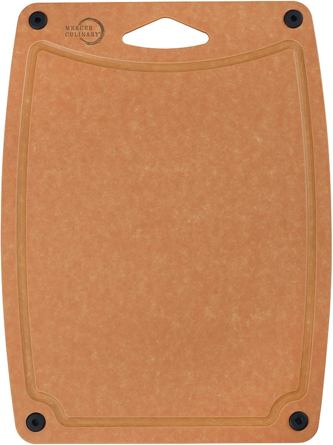 image:imageMercer Culinary Composite Cutting Board 14 916 x 10 1316 with Non Slip Feet and Juice Groove MediumBrown with Non Slip Feet and Juice Groove