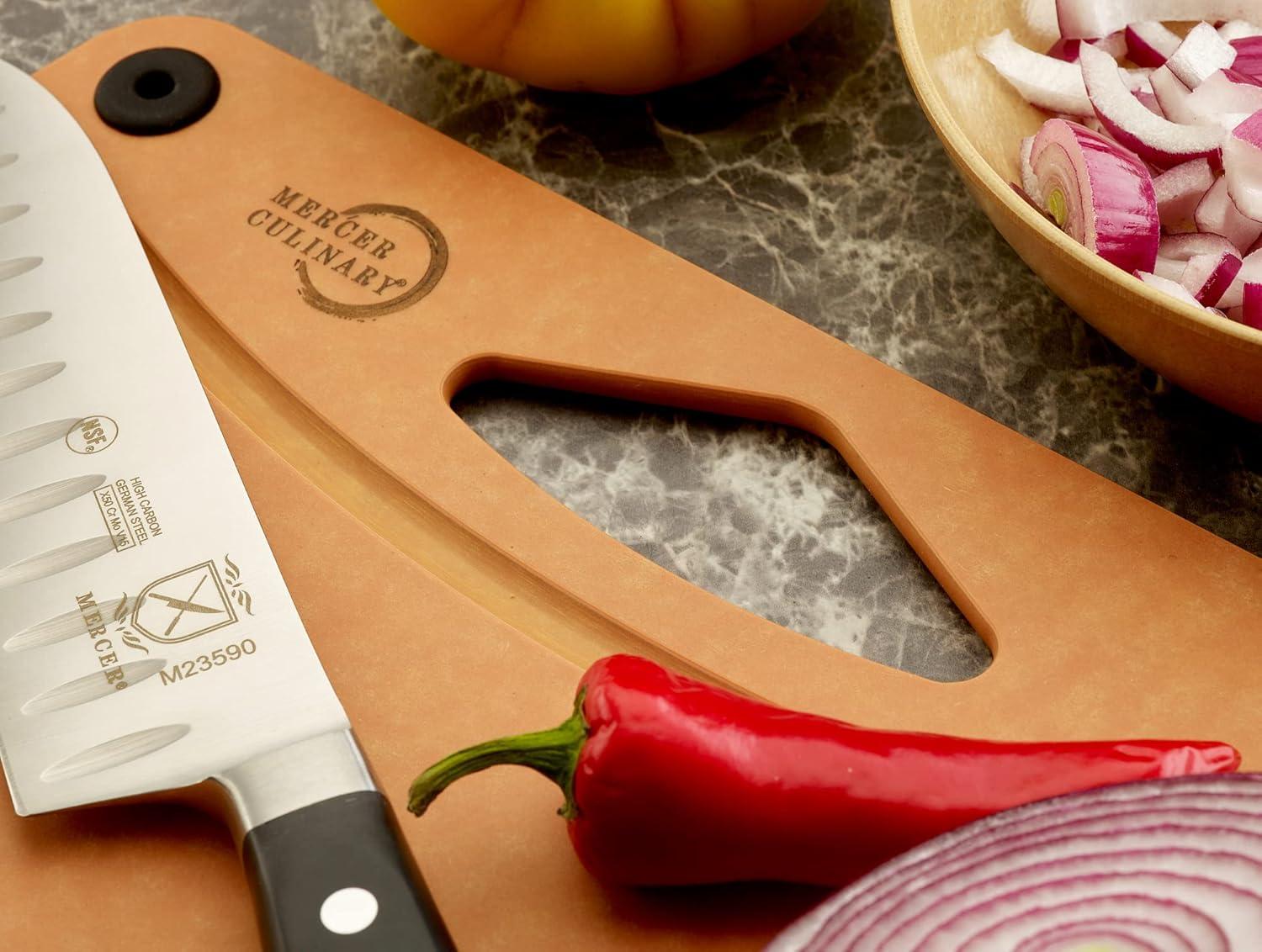 image:imageMercer Culinary Composite Cutting Board 14 916 x 10 1316 with Non Slip Feet and Juice Groove MediumBrown with Non Slip Feet and Juice Groove