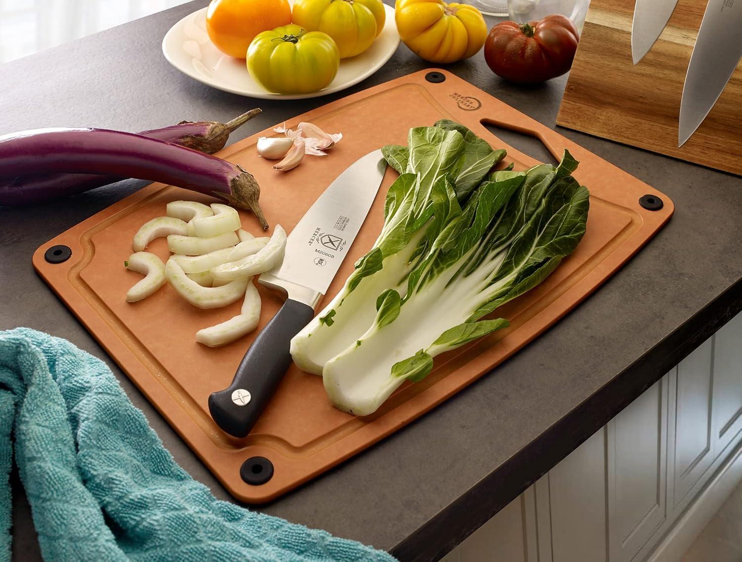 image:imageMercer Culinary Composite Cutting Board 14 916 x 10 1316 with Non Slip Feet and Juice Groove MediumBrown with Non Slip Feet and Juice Groove