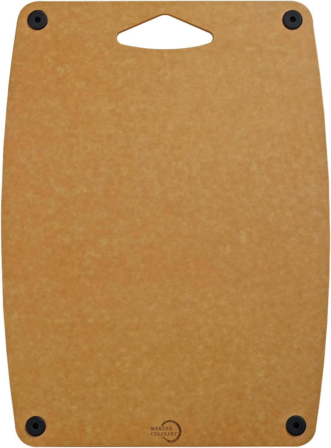 image:imageMercer Culinary Composite Cutting Board 14 916 x 10 1316 with Non Slip Feet and Juice Groove MediumBrown with Silicone Feet