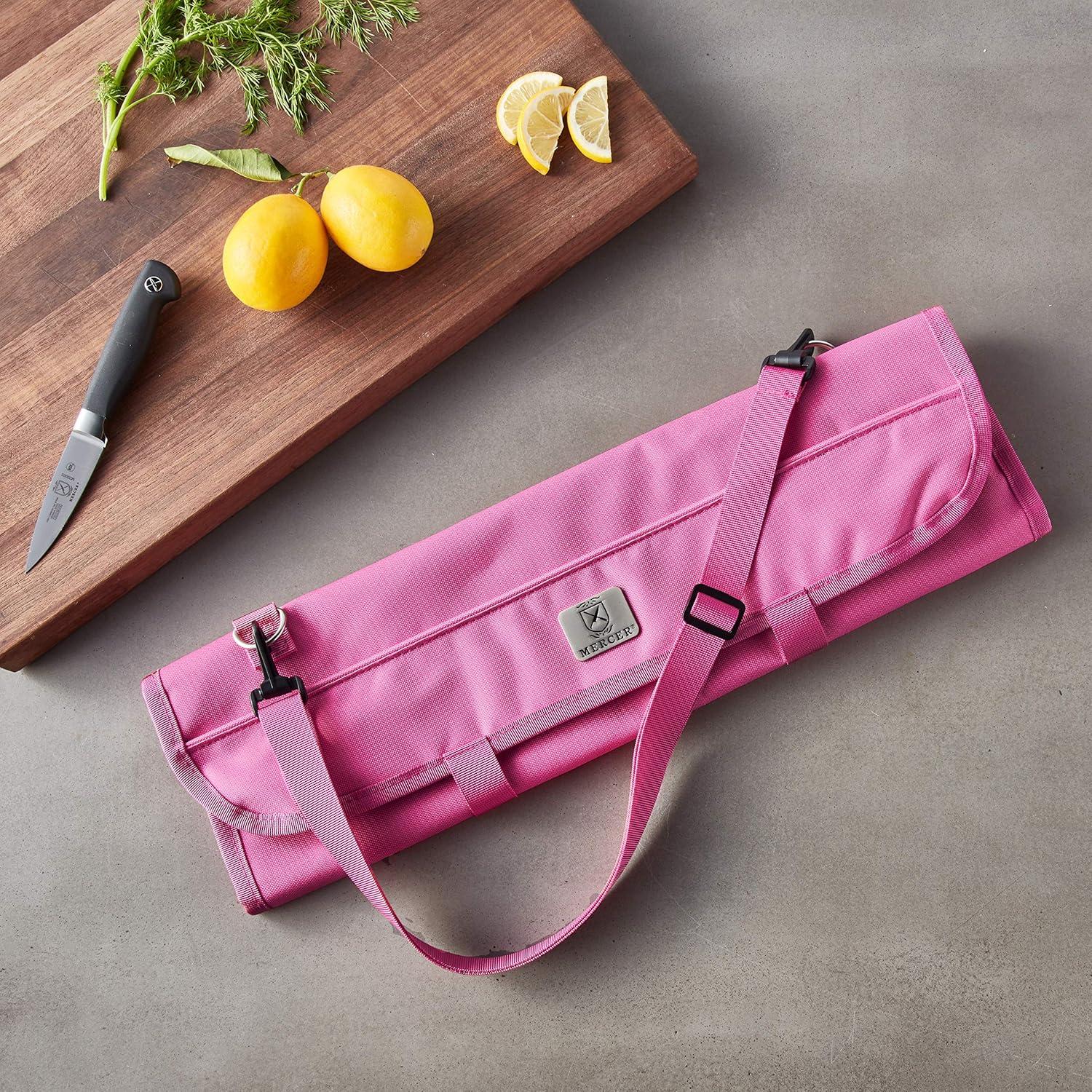 image:imageMercer Culinary KnifePack PlusBlack7pocket Knife Roll Storage Bag Pink