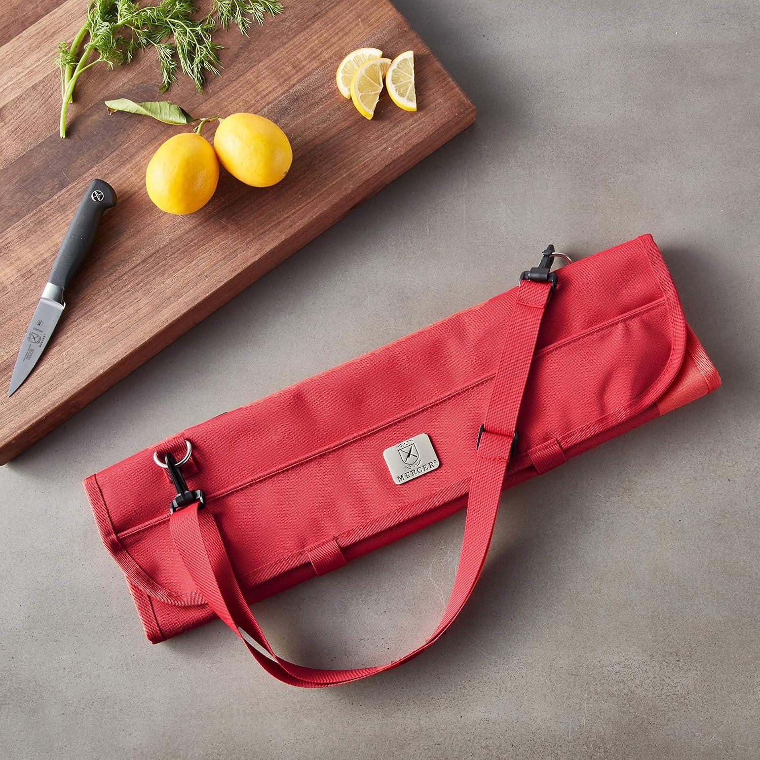 image:imageMercer Culinary KnifePack PlusBlack7pocket Knife Roll Storage Bag Red