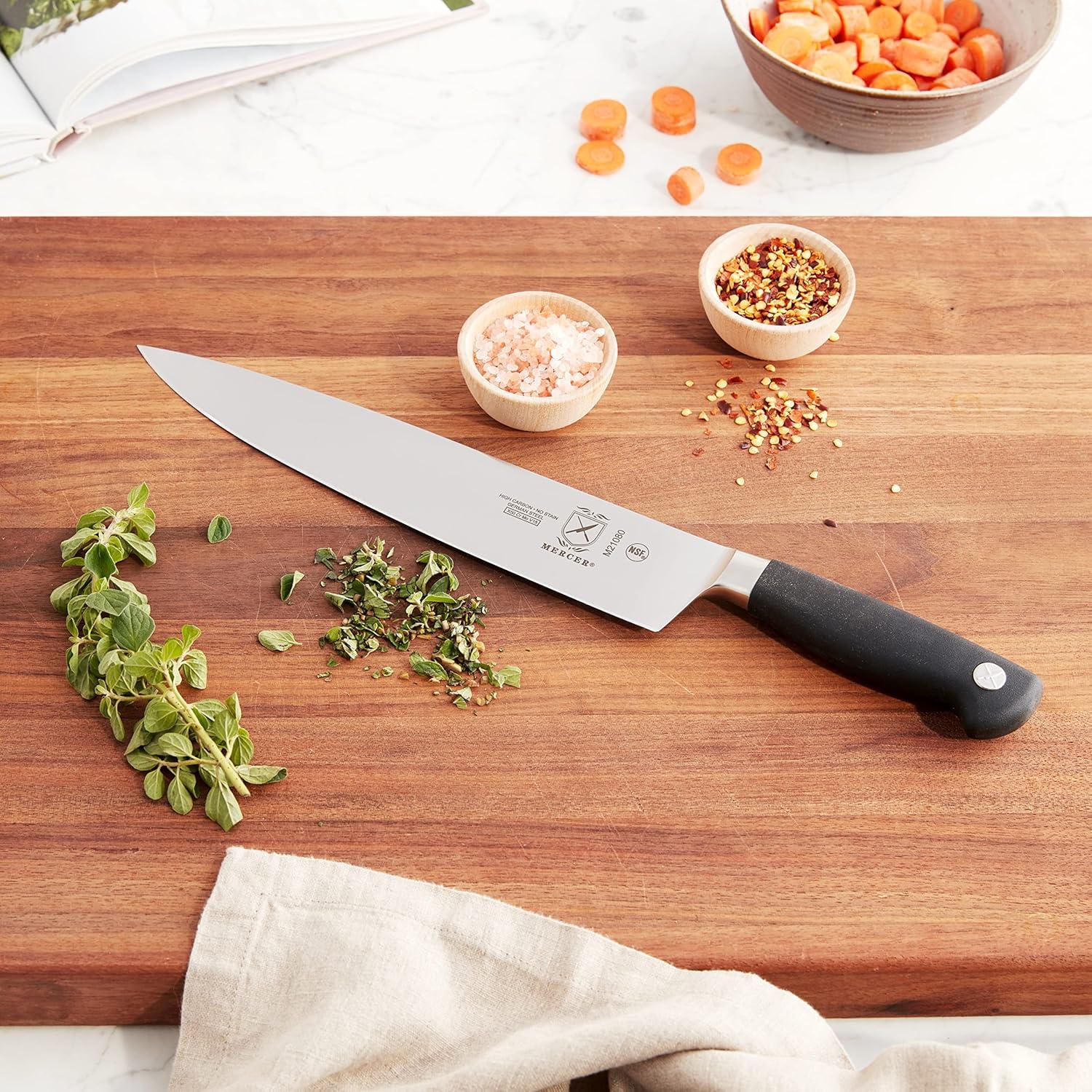 image:imageMercer Culinary M20003 Genesis 35Inch Paring KnifeBlackShort Bolster Chefs Knife 10inch