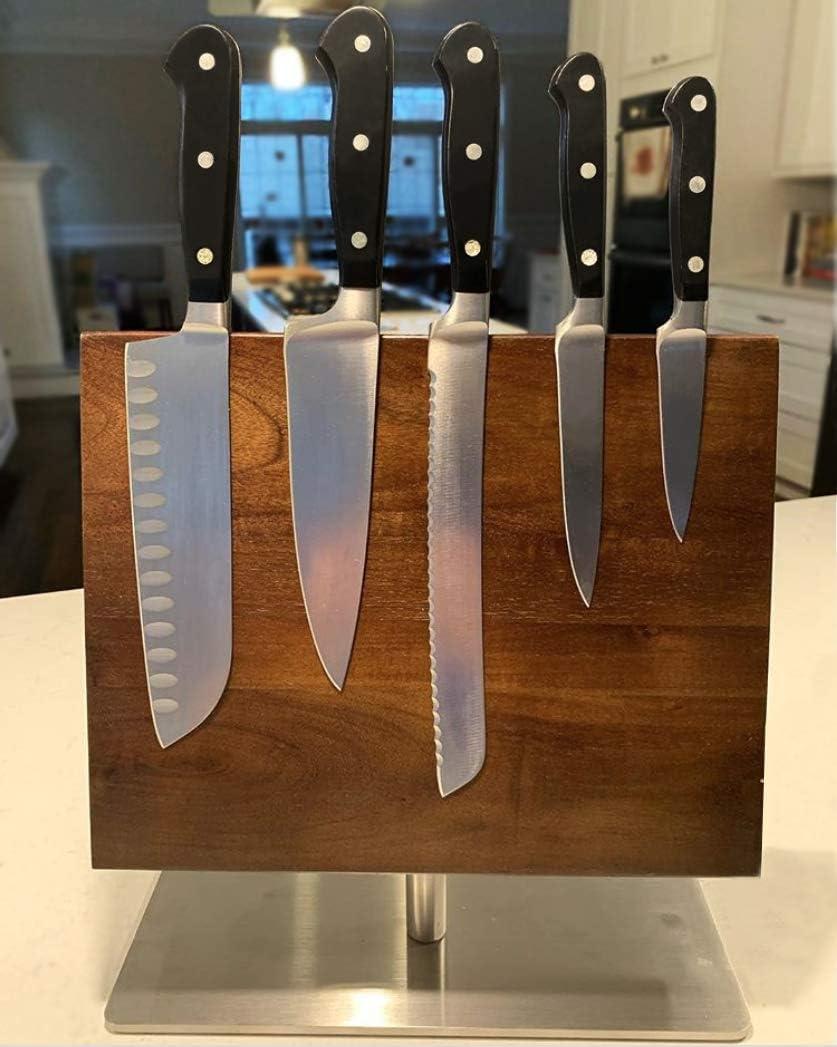 image:imageMercer Culinary M23500 Renaissance 6Piece Forged Knife Block Set Tempered Glass BlockMagnetic Board Stand 11 38 in x 9 in
