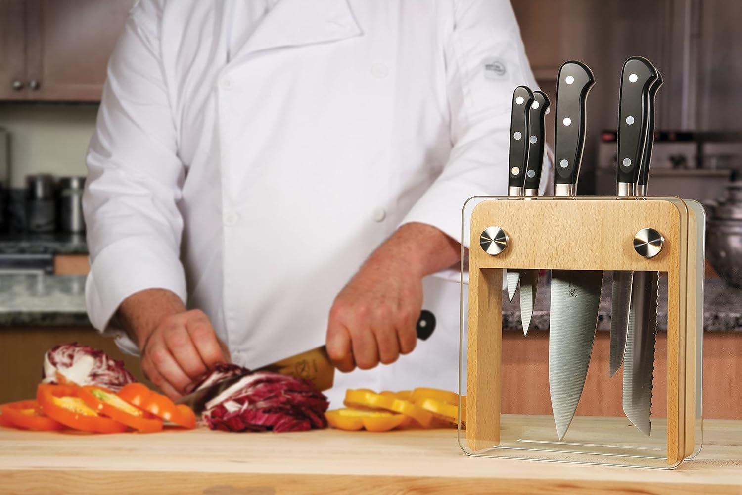 image:imageMercer Culinary M23500 Renaissance 6Piece Forged Knife Block Set Tempered Glass BlockRenaissance Forged Knife Block Set