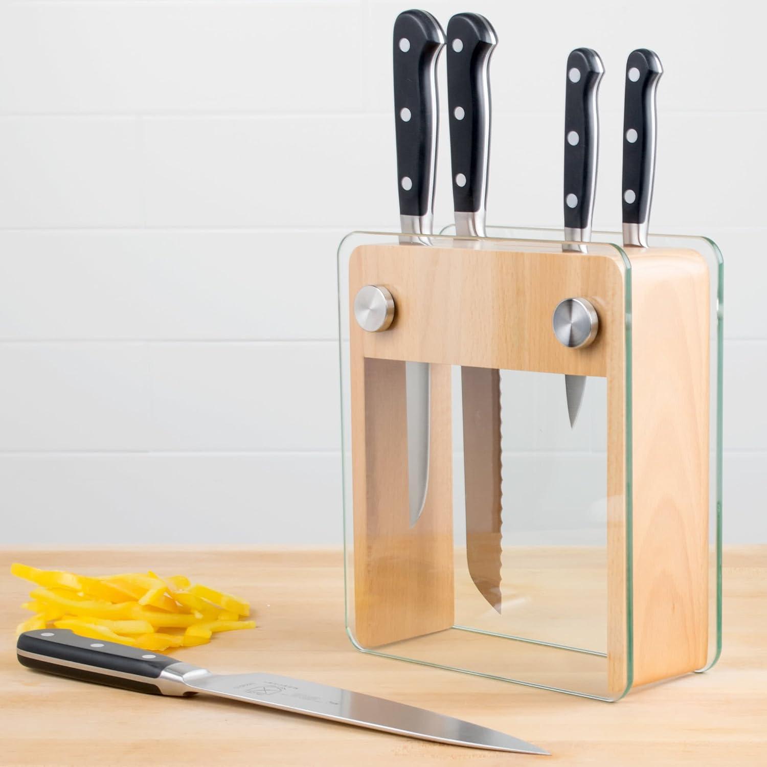 image:imageMercer Culinary M23500 Renaissance 6Piece Forged Knife Block Set Tempered Glass BlockRenaissance Forged Knife Block Set