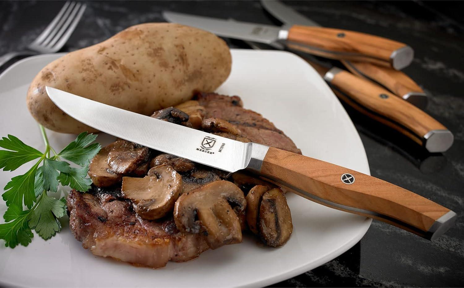 image:imageMercer Culinary M23510 Renaissance 8Inch Chefs KnifeOlive Wood Steak Knife