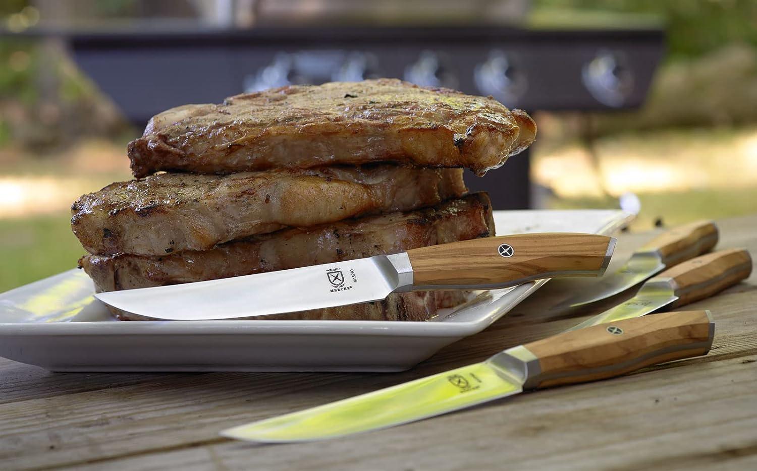 image:imageMercer Culinary M23510 Renaissance 8Inch Chefs KnifeOlive Wood Steak Knife