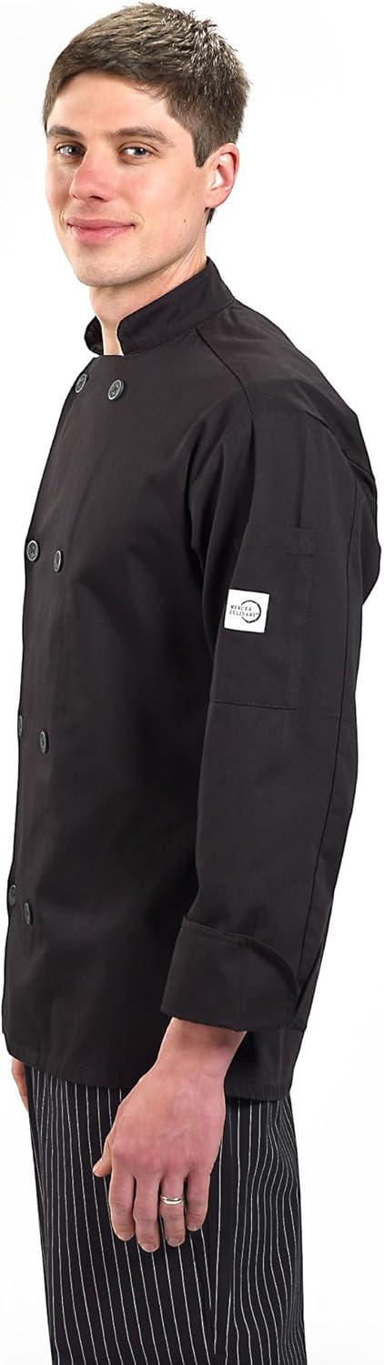 image:imageMercer Culinary M60010BKM Millennia Mens Cook Jacket with Traditional Buttons Medium BlackBlack