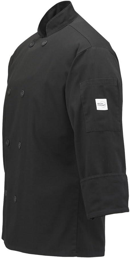 image:imageMercer Culinary M60010BKM Millennia Mens Cook Jacket with Traditional Buttons Medium BlackBlack