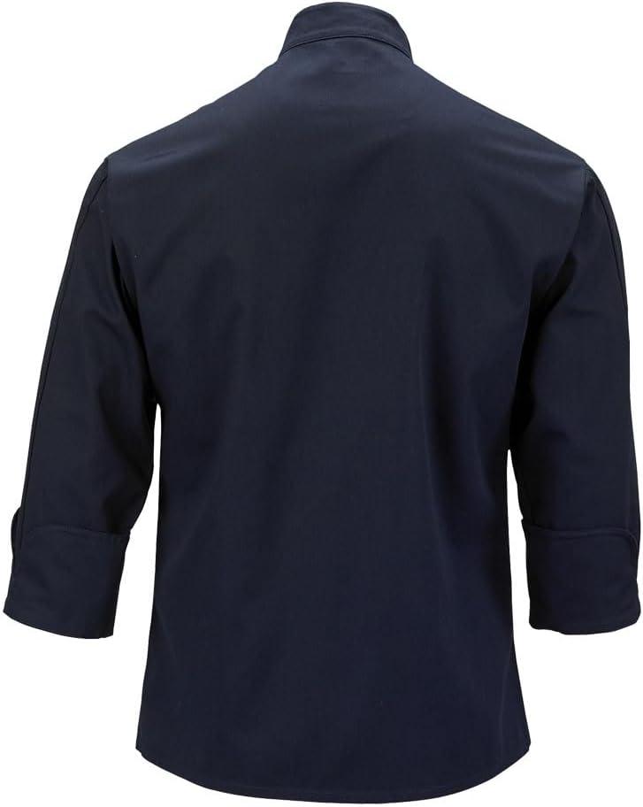 image:imageMercer Culinary M60010BKM Millennia Mens Cook Jacket with Traditional Buttons Medium BlackNavy Blue