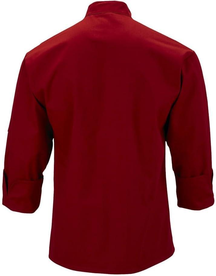 image:imageMercer Culinary M60010BKM Millennia Mens Cook Jacket with Traditional Buttons Medium BlackRed
