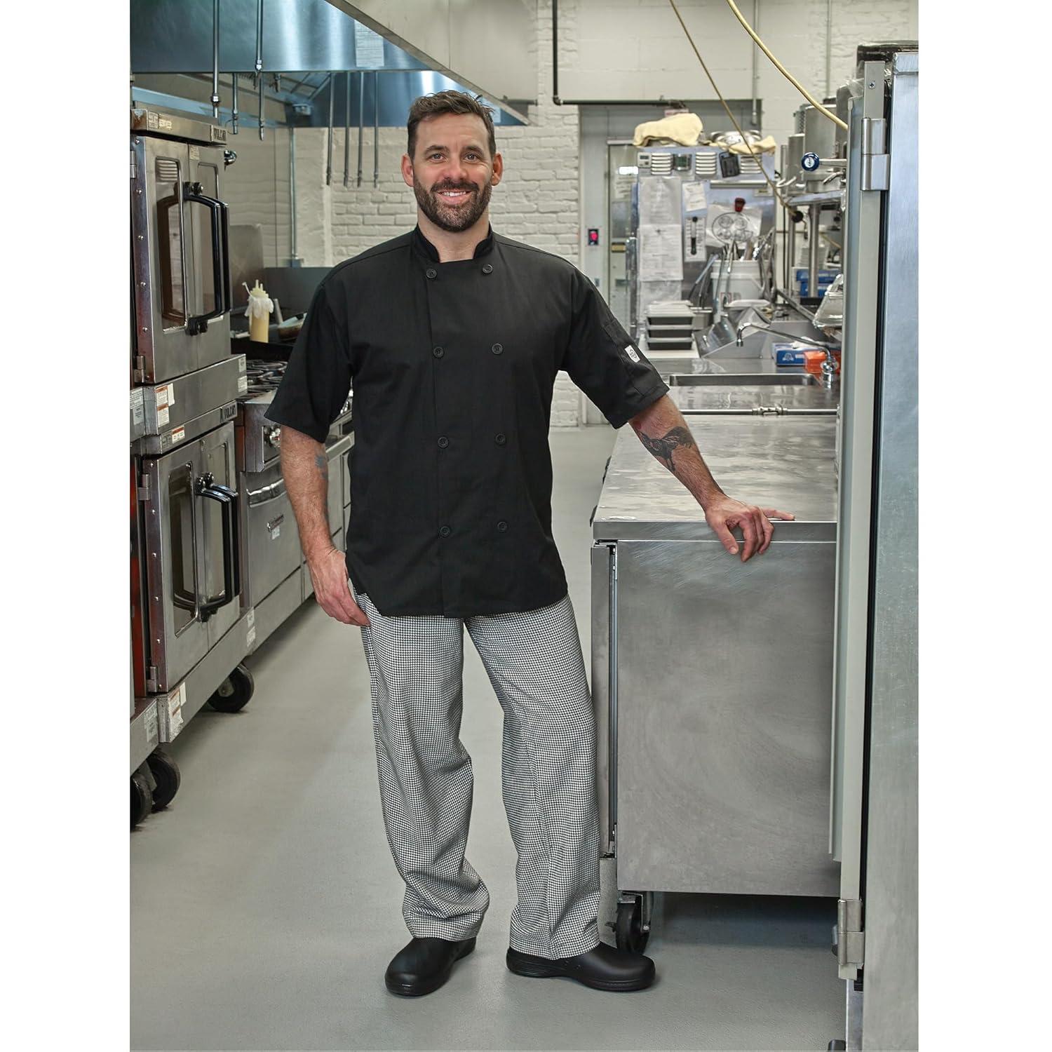 image:imageMercer Culinary M60050BK7X Millennia Mens Cooks Pants 7XLarge BlackBlack and White Hounds Tooth