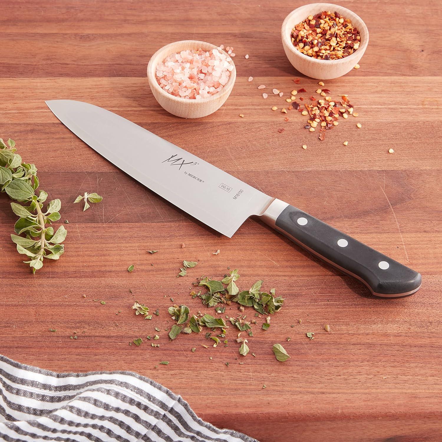 image:imageMercer Culinary MX3 Premium San Mai VG10 Steel Core Blade Gyuto Chef Knife 210mm 8 310 InchBlack7