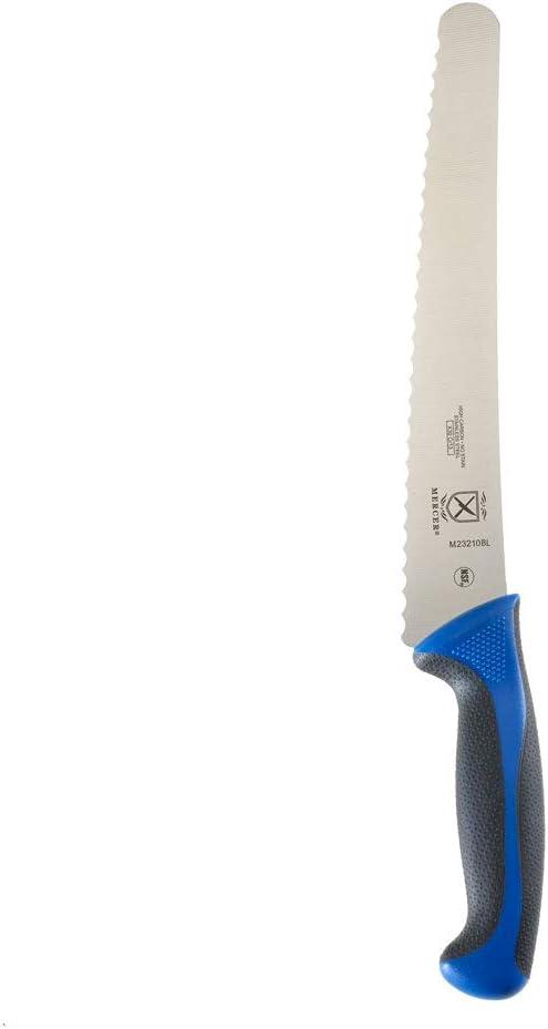 image:imageMercer Culinary Millennia Colors Stainless Steel Bread Knife 10Inch Wavy Edge Wide GrayBread Knife Wavy Edge Wide Blue 10