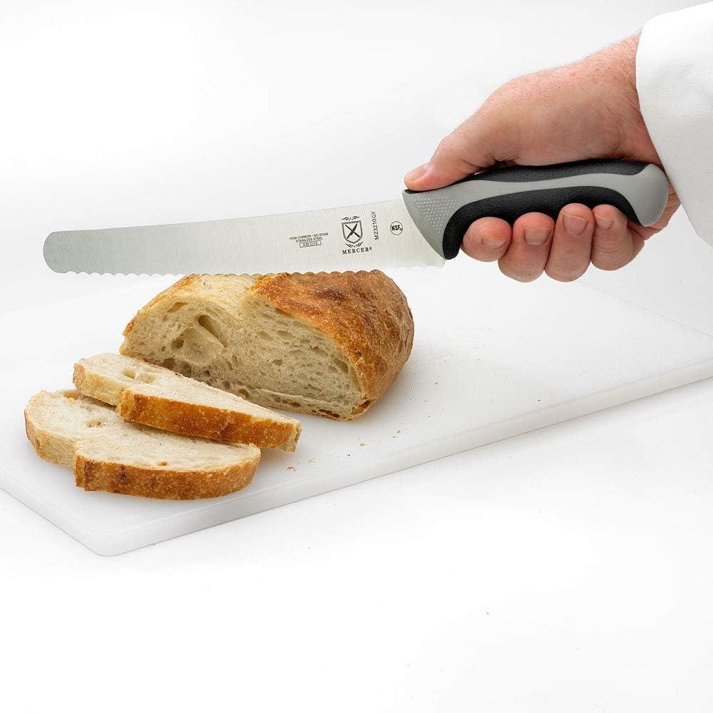 image:imageMercer Culinary Millennia Colors Stainless Steel Bread Knife 10Inch Wavy Edge Wide GrayBread Knife Wavy Edge Wide Gray 10