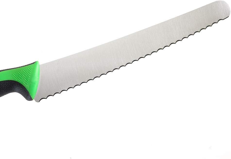 image:imageMercer Culinary Millennia Colors Stainless Steel Bread Knife 10Inch Wavy Edge Wide GrayBread Knife Wavy Edge Wide Green 10