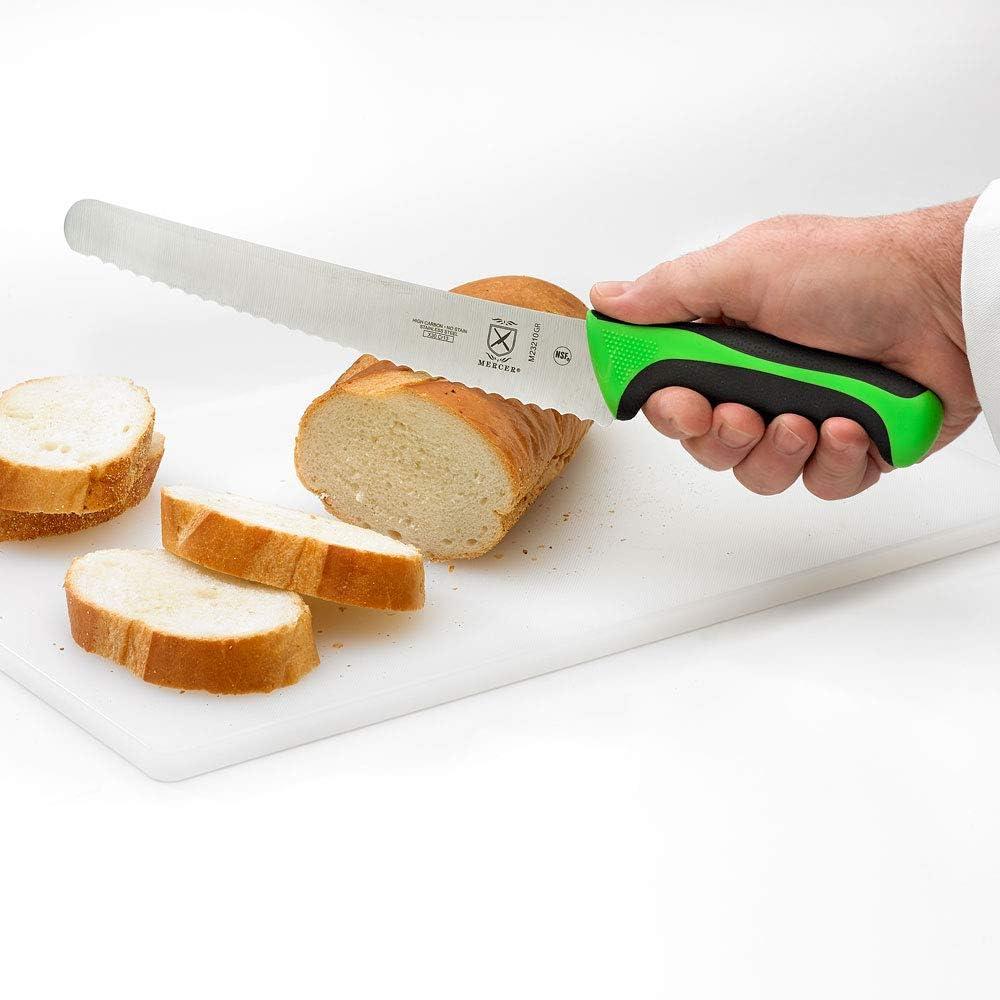 image:imageMercer Culinary Millennia Colors Stainless Steel Bread Knife 10Inch Wavy Edge Wide GrayBread Knife Wavy Edge Wide Green 10