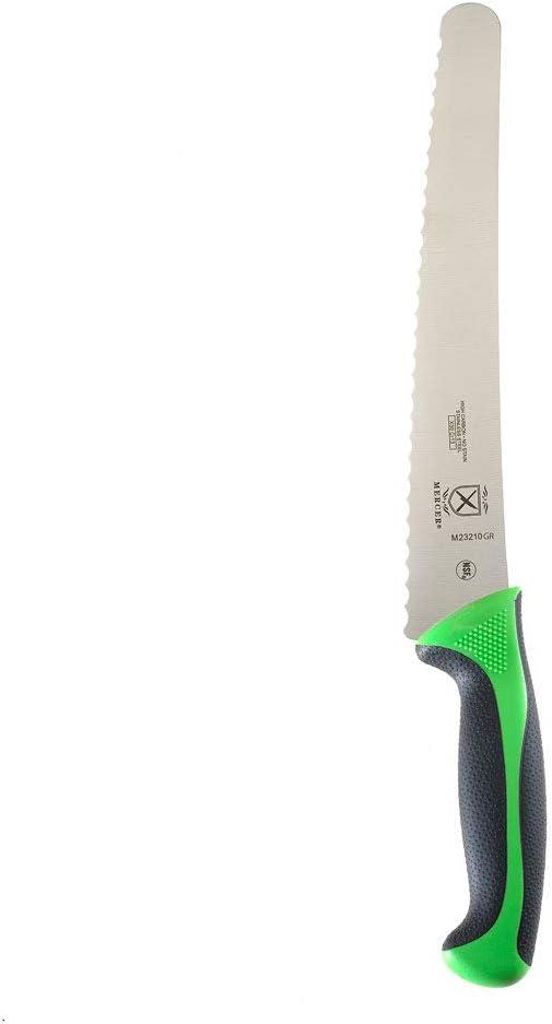 image:imageMercer Culinary Millennia Colors Stainless Steel Bread Knife 10Inch Wavy Edge Wide GrayBread Knife Wavy Edge Wide Green 10