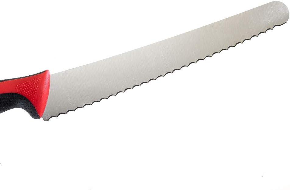 image:imageMercer Culinary Millennia Colors Stainless Steel Bread Knife 10Inch Wavy Edge Wide GrayBread Knife Wavy Edge Wide Red 10