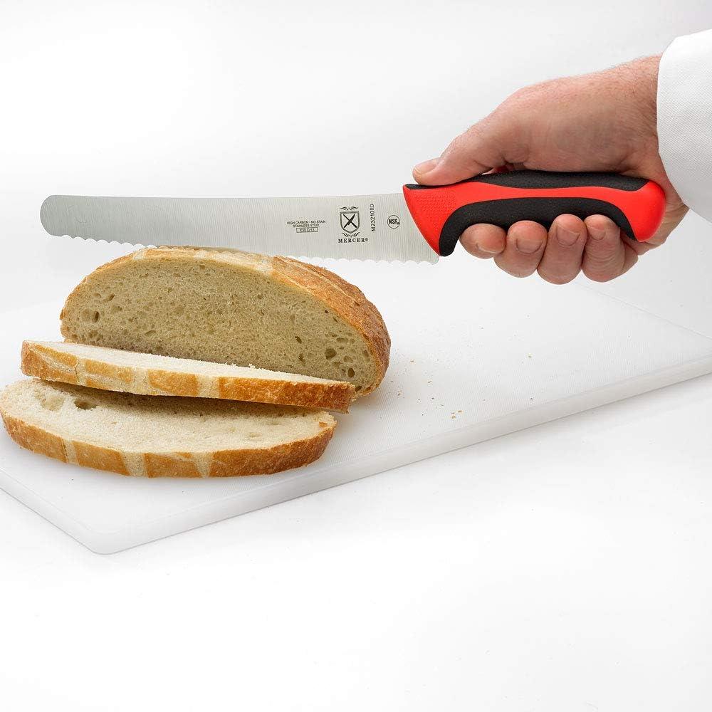 image:imageMercer Culinary Millennia Colors Stainless Steel Bread Knife 10Inch Wavy Edge Wide GrayBread Knife Wavy Edge Wide Red 10