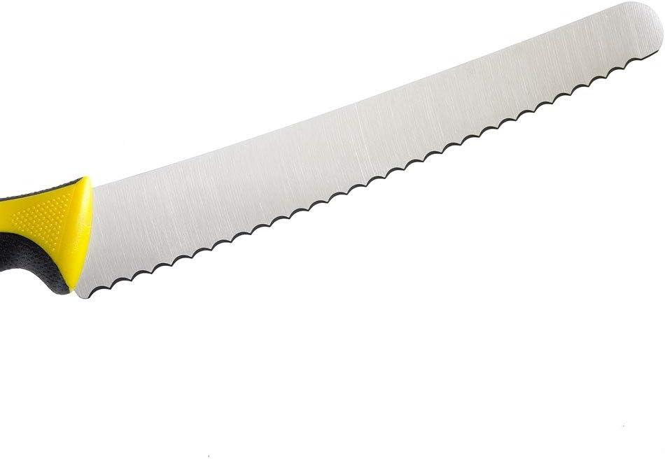 image:imageMercer Culinary Millennia Colors Stainless Steel Bread Knife 10Inch Wavy Edge Wide GrayBread Knife Wavy Edge Wide Yellow 10