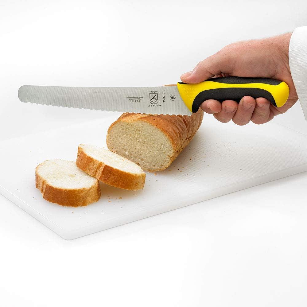 image:imageMercer Culinary Millennia Colors Stainless Steel Bread Knife 10Inch Wavy Edge Wide GrayBread Knife Wavy Edge Wide Yellow 10