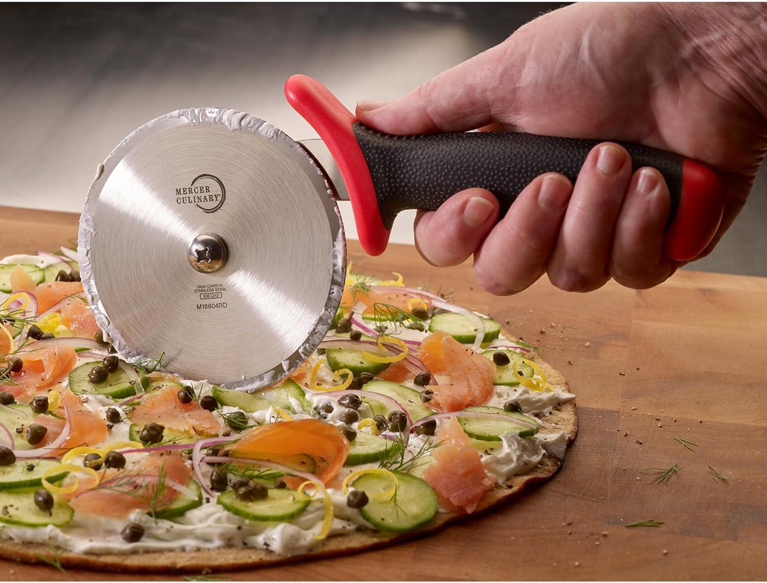 image:imageMercer Culinary Pizza Rocker Knife 20 Inch Black Handles4 Inch Pizza Cutter with Red Handle