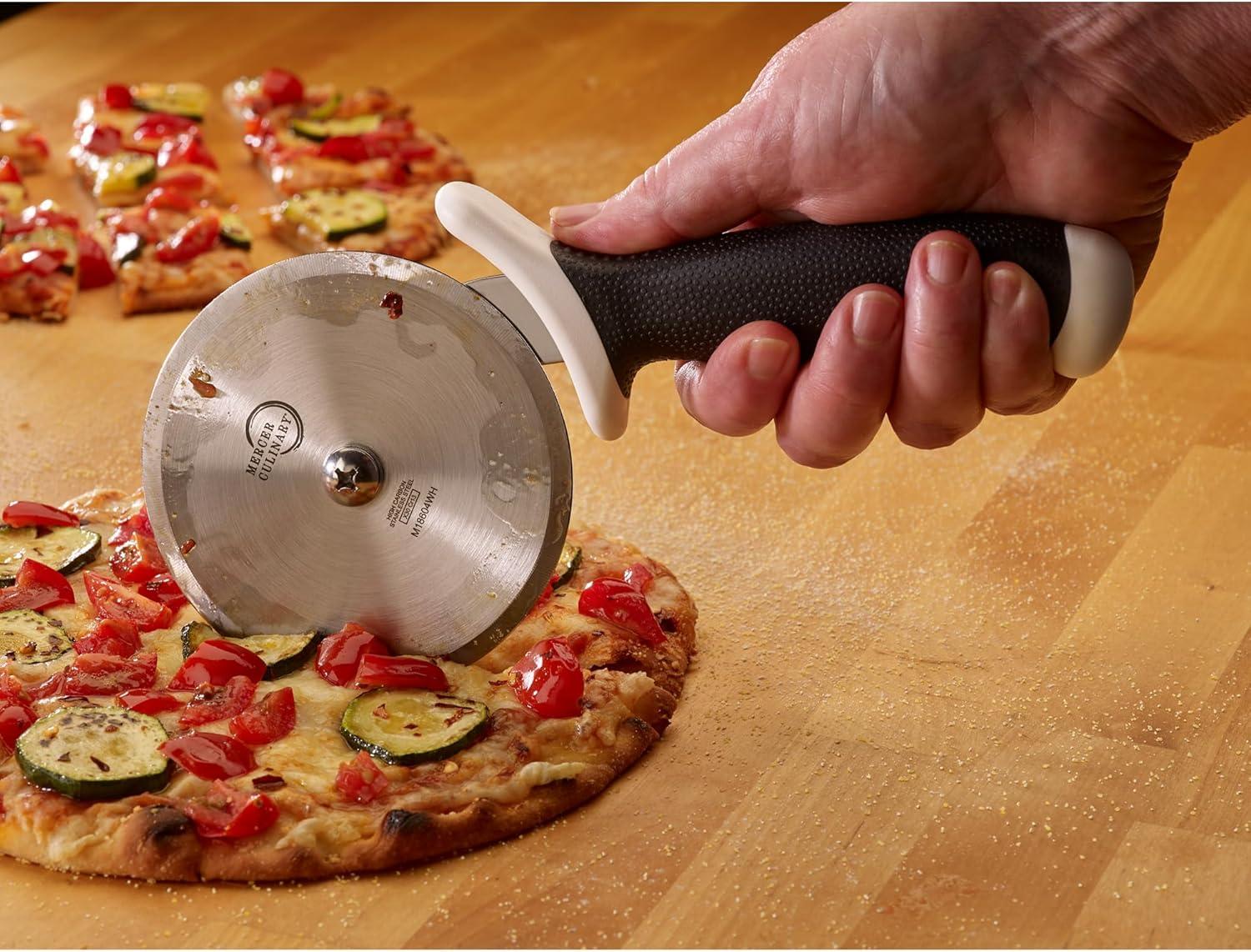 image:imageMercer Culinary Pizza Rocker Knife 20 Inch Black Handles4 Inch Pizza Cutter with White Handle