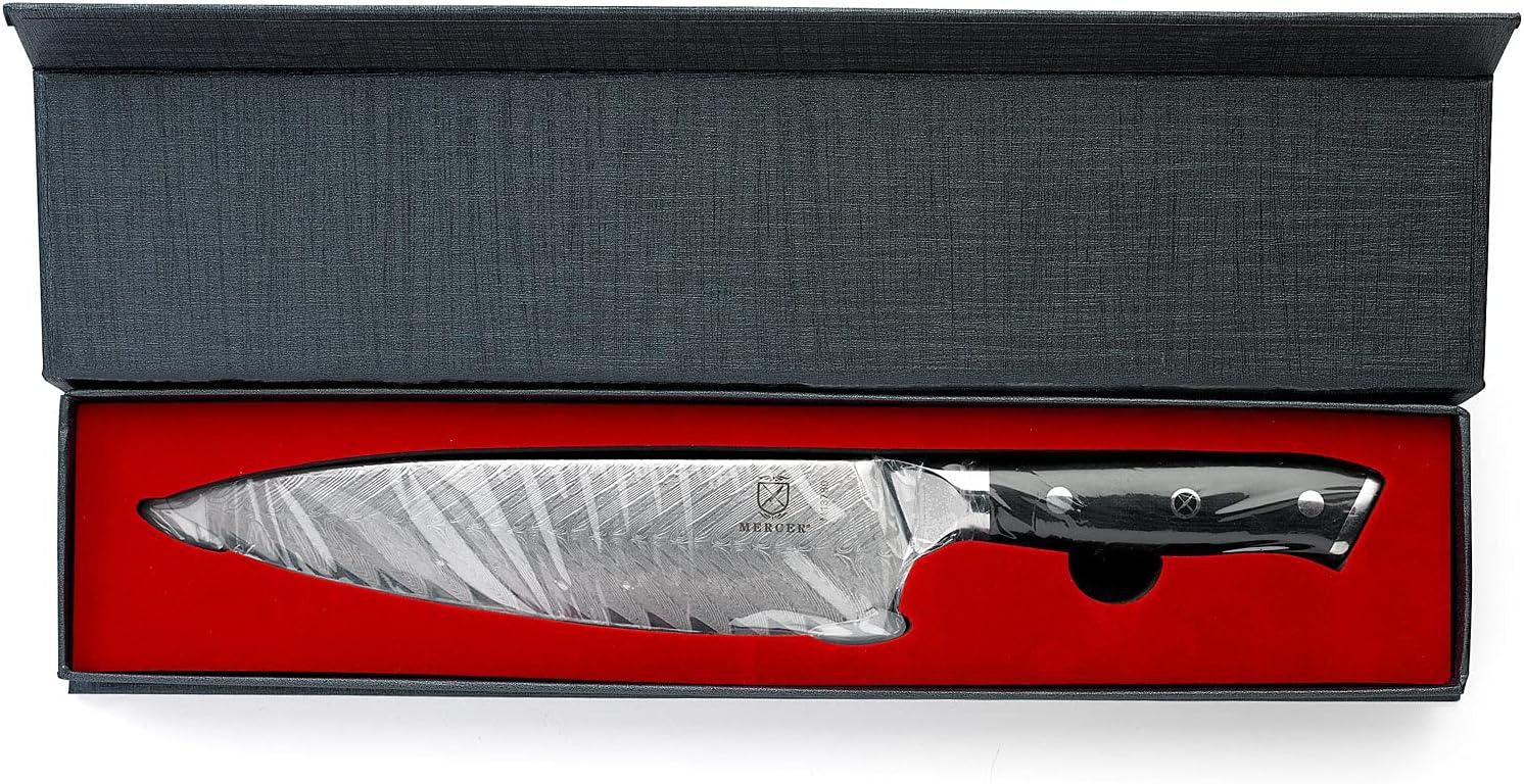 image:imageMercer Culinary Premium Grade Super Steel 8Inch Chefs Knife G10 HandleChefs Knife Leaf Pattern Blade 8 Inch