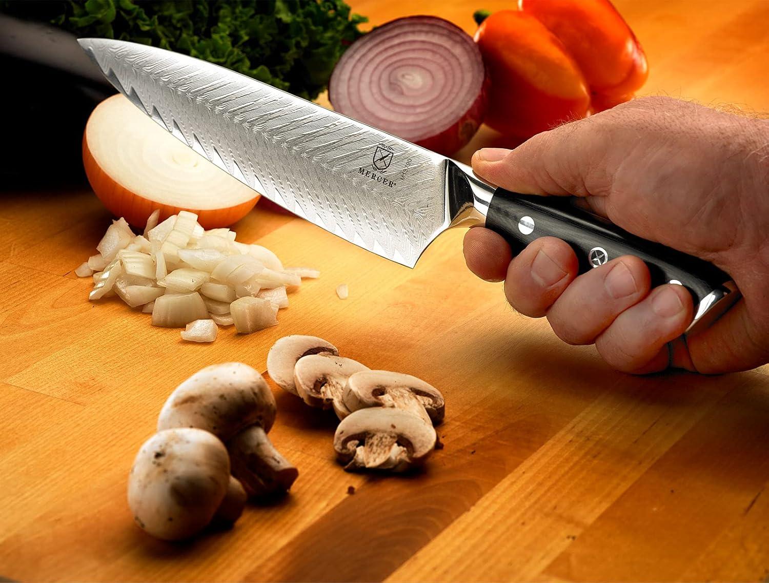 image:imageMercer Culinary Premium Grade Super Steel 8Inch Chefs Knife G10 HandleChefs Knife Leaf Pattern Blade 8 Inch