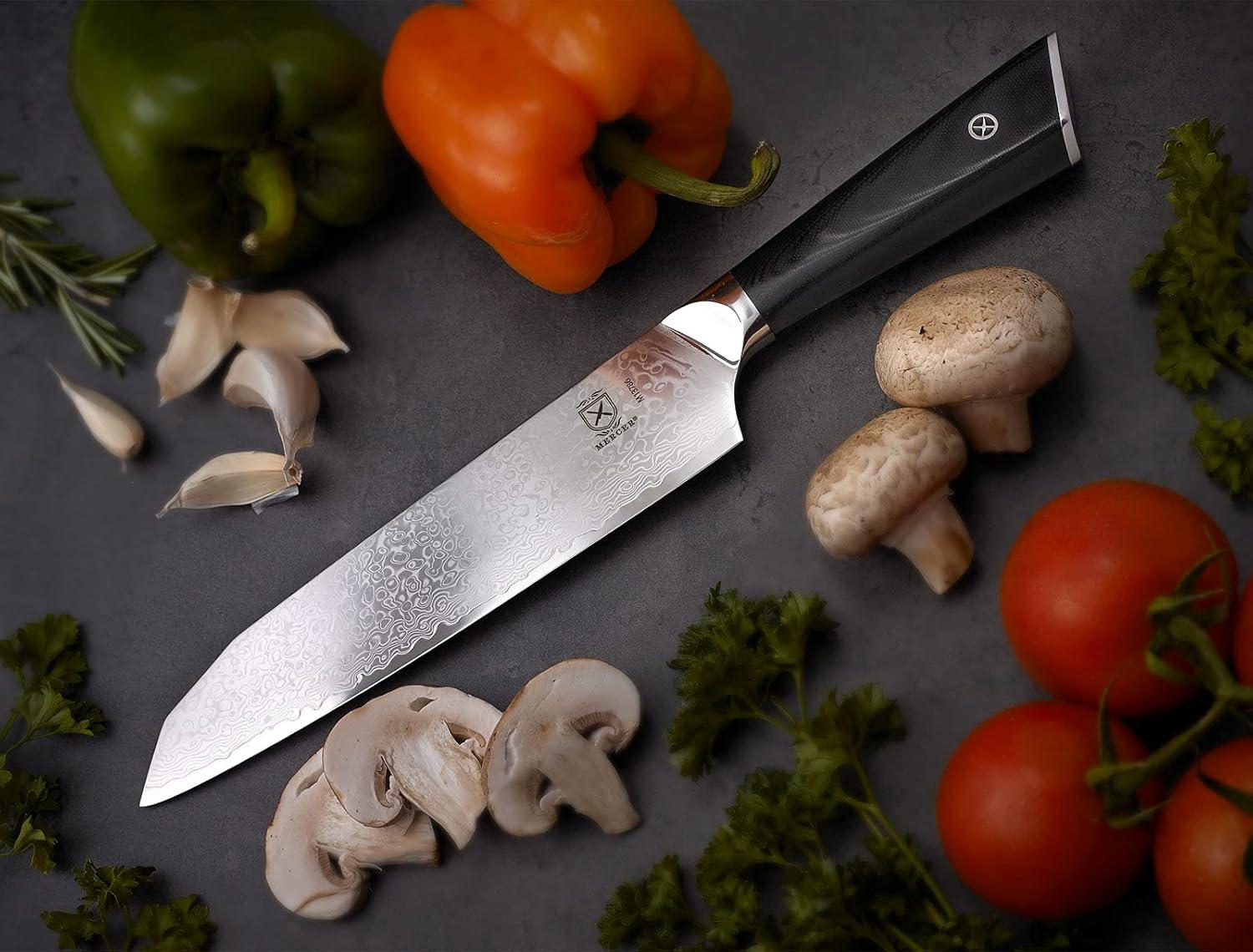 image:imageMercer Culinary Premium Grade Super Steel 8Inch Chefs Knife G10 HandleSantoku Knife G10 Handle 7 Inch