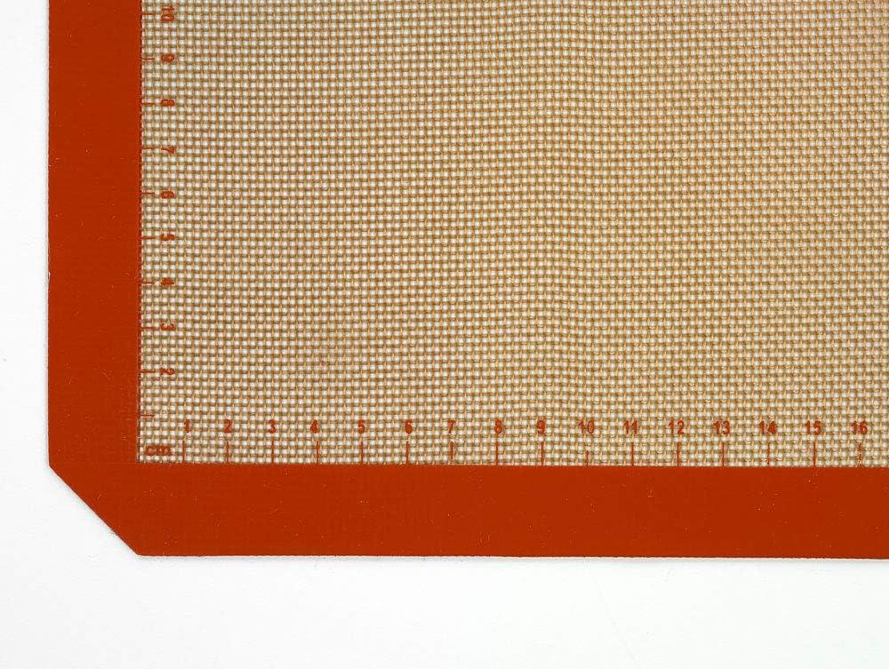 image:imageMercer Culinary Silicone Bake Mat Full Size 165Inch x 245Inch Purple borderOrange