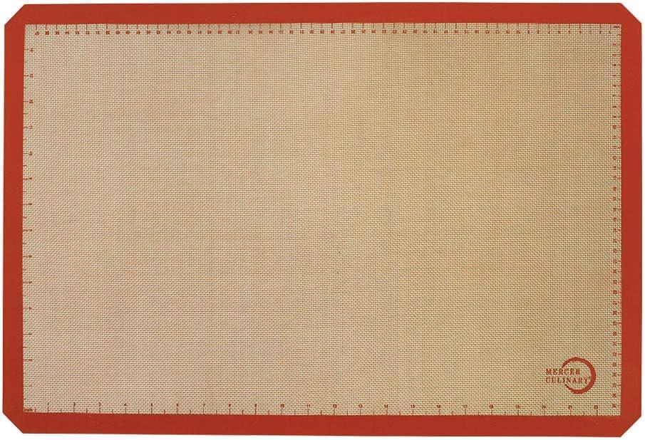 image:imageMercer Culinary Silicone Bake Mat Full Size 165Inch x 245Inch Purple borderOrange