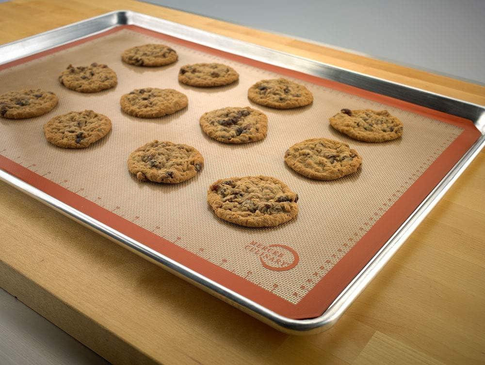 image:imageMercer Culinary Silicone Bake Mat Full Size 165Inch x 245Inch Purple borderOrange