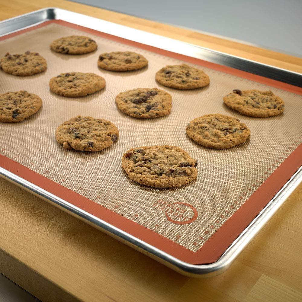image:imageMercer Culinary Silicone Bake Mat Full Size 165Inch x 245Inch Purple borderOrange
