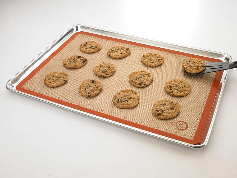 image:imageMercer Culinary Silicone Bake Mat Full Size 165Inch x 245Inch Purple borderOrange