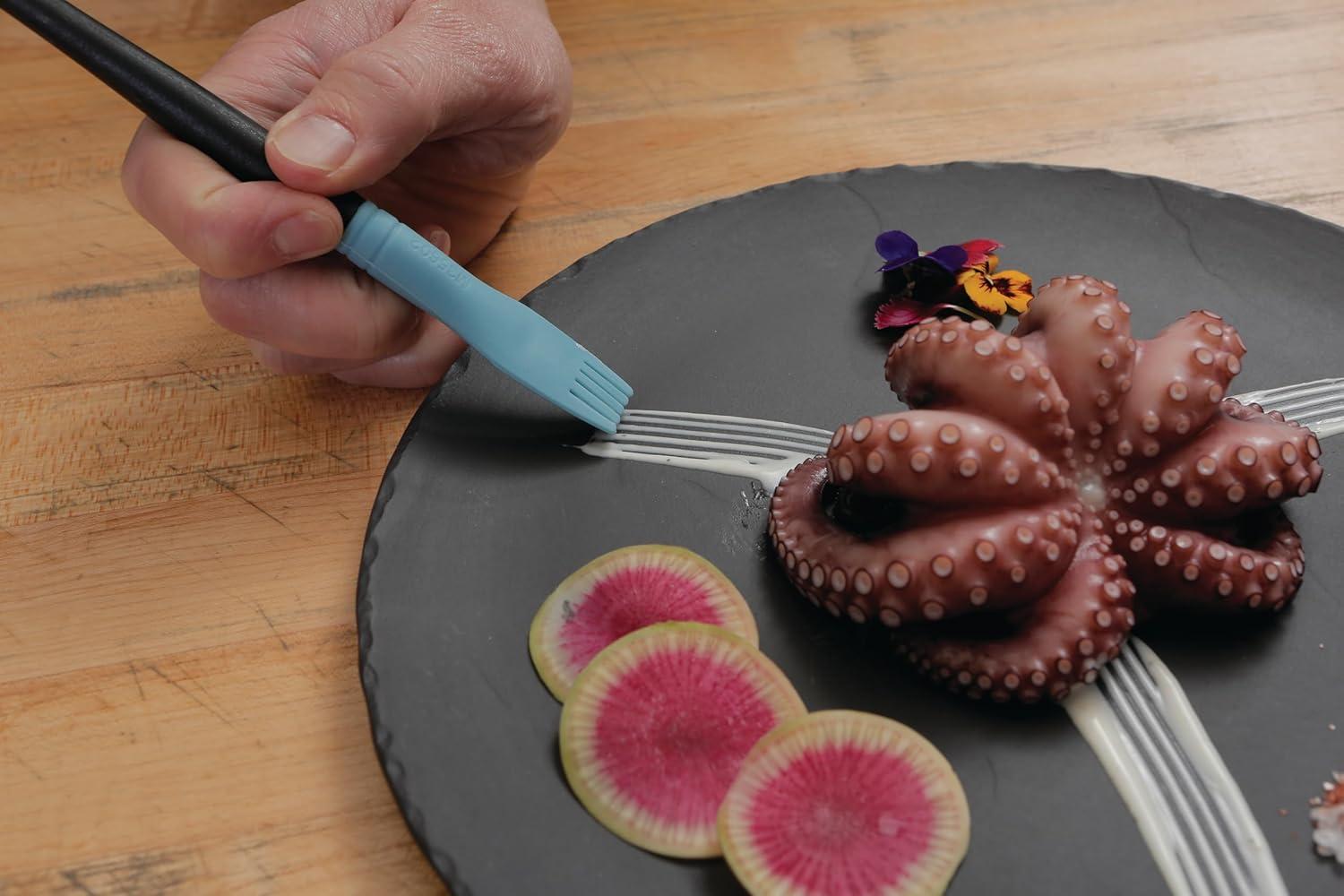image:imageMercer Culinary Silicone Dual Round Arch Plating Brush 4mmComb